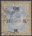 Click for more photos and details India 1909 KEVII Official 15r Blue and Olive-Brown Opt Teleg Used SG O71 cat £65