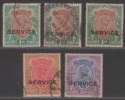 Click for more photos and details India 1912-13 KGV Official 1r , 2r, 5r Service Overprint Used