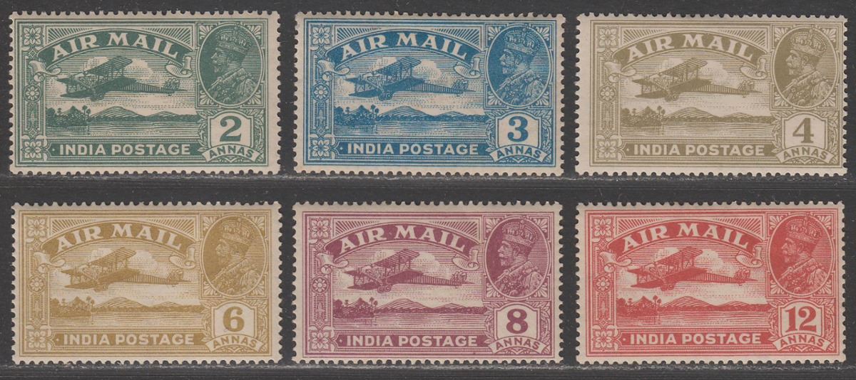 India 1929 King George V Airmail Set Mint SG220-225 cat £50