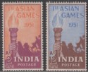 Click for more photos and details India 1951 First Asian Games 2a + 12a Mint SG335-336 cat £20 UMM