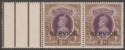 Click for more photos and details India 1938 KGVI Service Opt 2r Purple and Brown Mint Marginal Pair SG O139