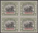 Click for more photos and details Indian States Jaipur 1937 Investiture Service 4a Block of Four Mint SG O16