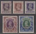 Click for more photos and details Indian States Patiala 1939-44 KGVI Official Overprint Part Set to 5r Mint