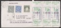 Ireland 1971 4d, 3d, 2d Used on Cover w 10p, 1p 1p CIE Enniscorthy Parcel Stamps