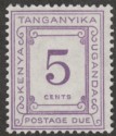 Kenya Uganda Tanganyika 1935 Postage Due 5c Violet Mint SG D7