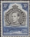 Kenya Uganda Tanganyika 1942 KGVI 30c Black and Violet-Blue p13¼x13¾ Mint SG141b