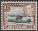 Kenya Uganda Tanganyika 1949 KGVI 1sh Black and Brown p13 x 12½ Mint SG145b