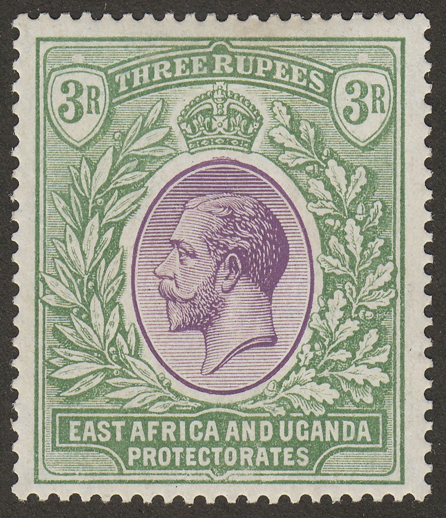 East Africa & Uganda 1921 KGV 3r Violet and Green Mint SG73