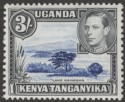 Kenya Uganda Tanganyika 1947 KGVI 3sh Dp Violet-Blue + Black p13x11¾ Mint SG147a