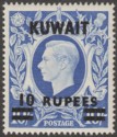 Click for more photos and details Kuwait 1949 KGVI 10r on 10sh Overprint Mint SG73a