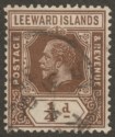 Leeward Islands 1931 KGV ¼d Brown Die I Used SG81