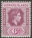 Click for more photos and details Leeward Islands 1951 KGVI 6d Purple + Bright Purple Chalky Mint SG109b