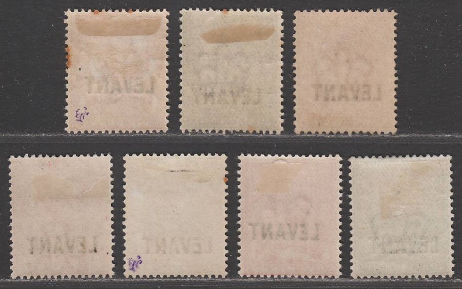 British Levant 1905-13 KEVII-KGV Overprint Selection Mostly Mint