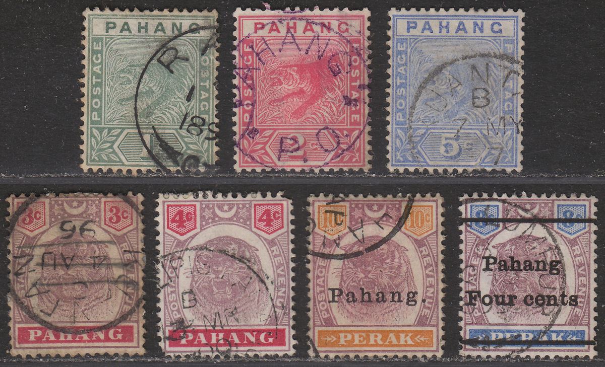 Malaya Pahang 1891-99 Queen Victoria Tiger Selection Used