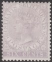 Malaya Straits Settlements 1868 QV wmk CC 6c Lilac Mint SG13 c£160 weak colour