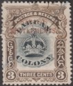 Malaya Straits Settlements 1906 KEVII Overprint on Labuan 3c Used SG143 cat £100