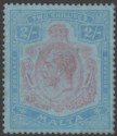 Click for more photos and details Malta 1922 KGV 2sh Purple + Blue on Blue wmk Script Unused SG103 cat £70 as mint