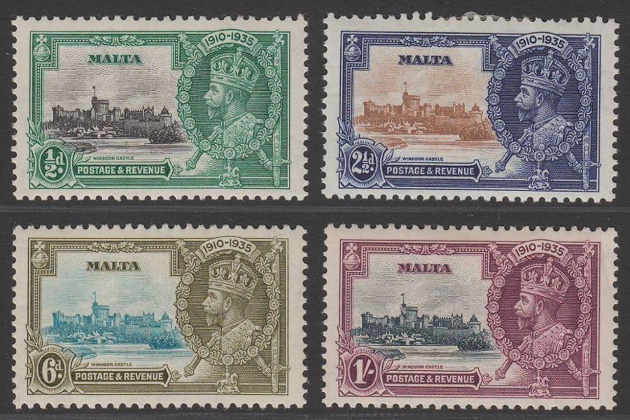 Malta 1935 KGV Silver Jubilee Set Mint SG210-213 cat £26