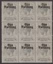 Click for more photos and details Malta 1922 King George V ¼d on 2d Grey Surcharge Block of 9 Mint SG122