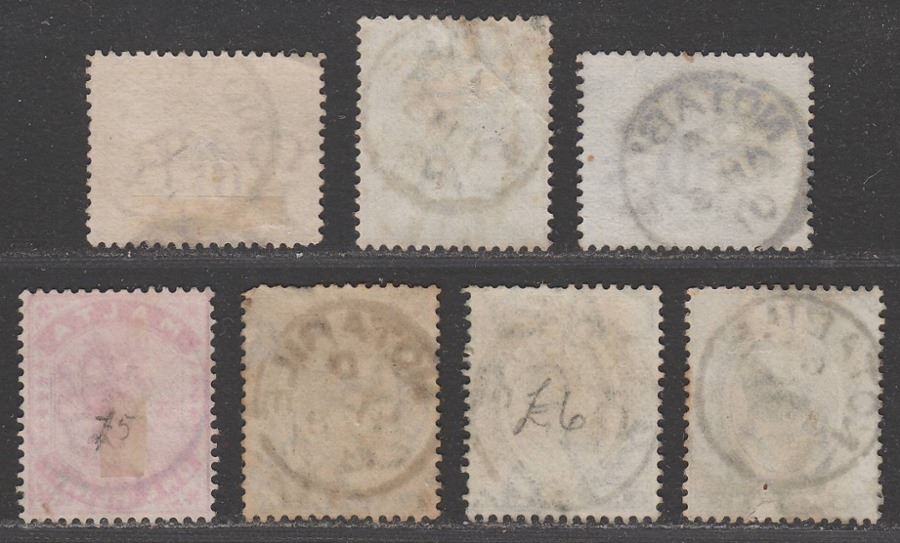 Malta QV-KEVII Selection Used with NOTABLE Postmarks codes A B C D E