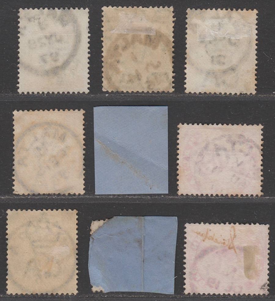 Malta QV-KGV Selection Used with Malta Codes H - P Single Ring Postmarks