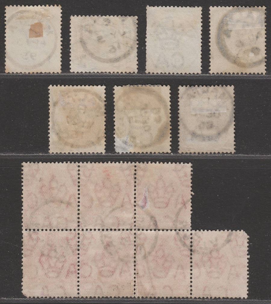 Malta QV-KGV Selection Used with Malta Code A - F Single Ring Postmarks