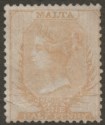 Click for more photos and details Malta 1863 QV unwmk ½d Pale Buff perf 14 Unused SG3a cat £850 as Mint w tear