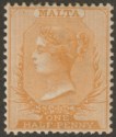 Click for more photos and details Malta 1882 Queen Victoria wmk CA ½d Red-Orange Mint SG19 cat £18