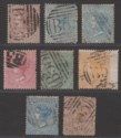 Click for more photos and details Mauritius 1863-72 Queen Victoria wmk CC Selection to 1sh x2 Used + 5sh spacefill