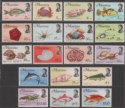Click for more photos and details Mauritius 1969-74 QEII Marine Life Set of 18 values Mint mix of watermarks