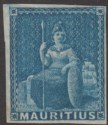 Click for more photos and details Mauritius 1858 QV Britannia Blue Imperf Unissued Unused SG31 cat £12 as mint