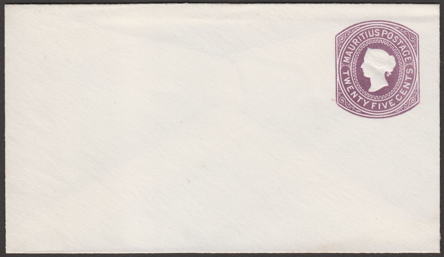 Mauritius Queen Victoria 25c Postal Stationery Cover Unused