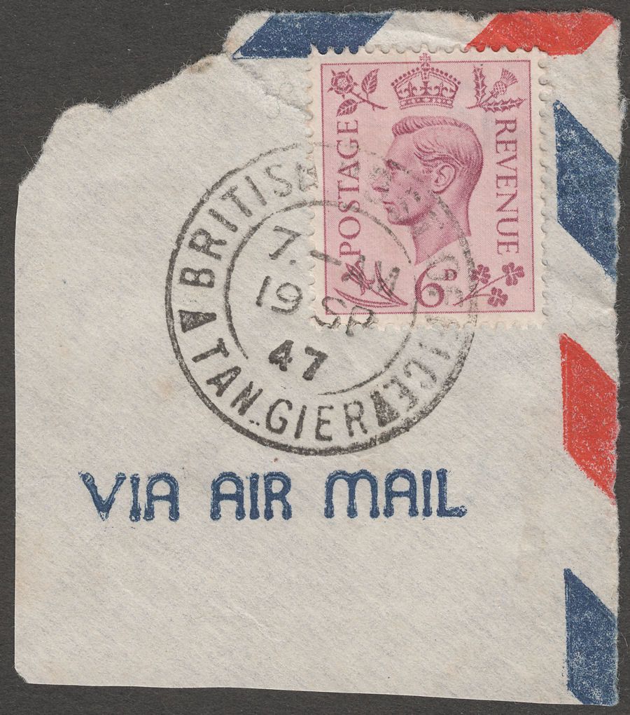 Morocco Agencies 1947 KGVI 6d Purple Used Tangier Postmark SG Z186