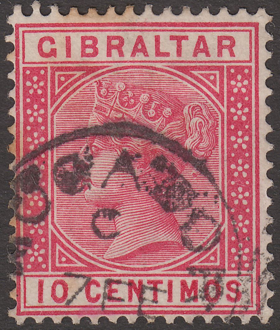 Gibraltar used Morocco 1889 QV 10c Used with MOGADOR postmark SG Z84 cat £25
