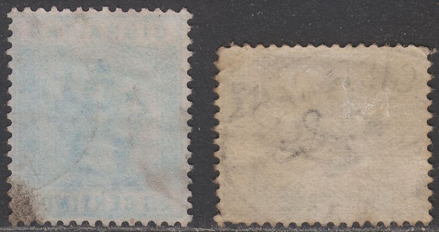 Gibraltar used Morocco 1889 QV 5c, 25c Used w RABAT Registered Oval postmarks