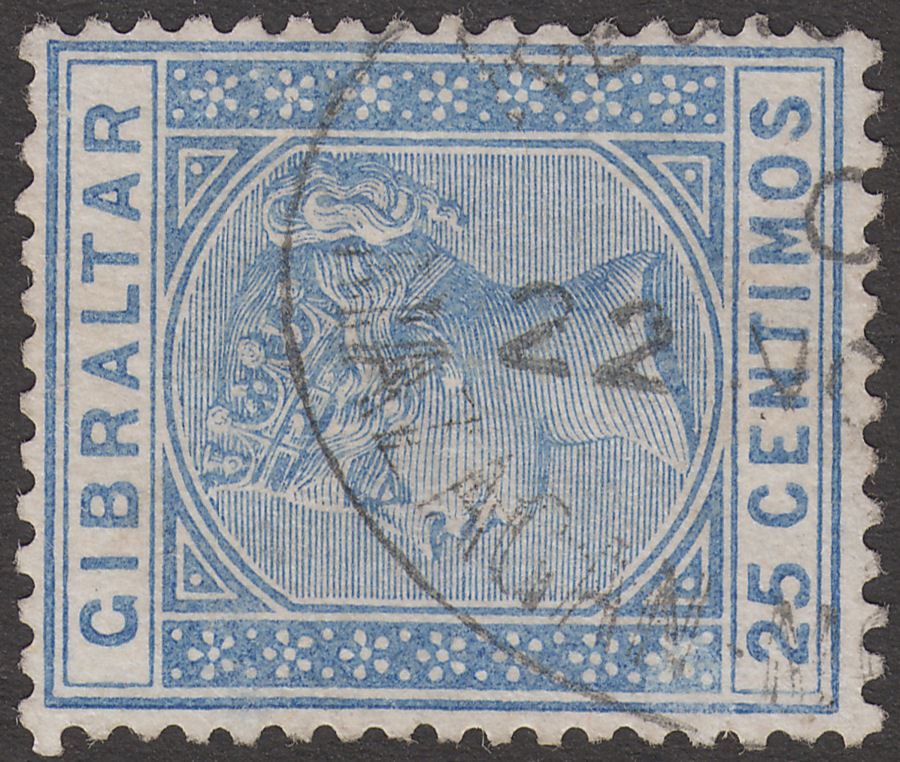 Gibraltar used Morocco 1889 QV 25c Used with MAZAGAN postmark SG Z70 cat £60