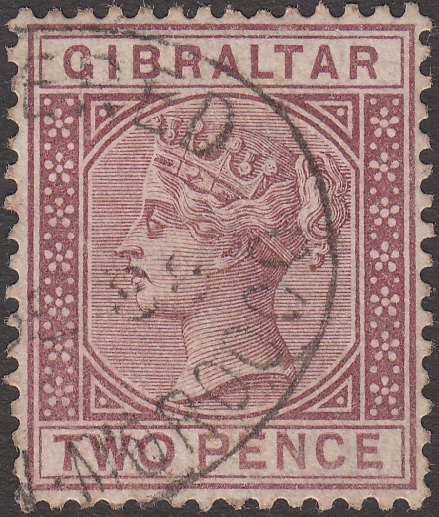 Gibraltar used Morocco 1888 QV 2d Used Part MAZAGAN Reg postmark SG Z60 unpriced