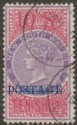 Click for more photos and details New South Wales 1894 QV Postage Opt 10sh Violet + Claret p12 Used SG275 cat £50