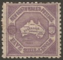 Click for more photos and details New South Wales 1889 Map 5sh Deep Purple Mint SG261 cat £425 Australia