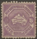 Click for more photos and details New South Wales 1889 Map 5sh Deep Violet Unused SG261a cat£425 as Mint Australia