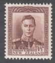 New Zealand 1938 King George VI 1½d Purple-Brown Mint SG607
