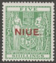 Niue 1931 KGV Postal Fiscal 5sh Green wmk Single Mint SG52