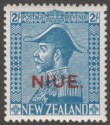 Niue 1928 KGV Admiral 2sh Light Blue Mint SG49