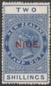 Niue 1918 KGV Postal Fiscal 2sh Deep Blue Mint SG33