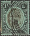 Click for more photos and details Nyasaland Protectorate 1908 KEVII 1sh Black on Green Used SG72 cat £18