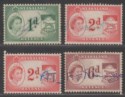 Click for more photos and details Nyasaland 1955 QEII Revenue Arms 1d, 2d, 2d, 6d Used