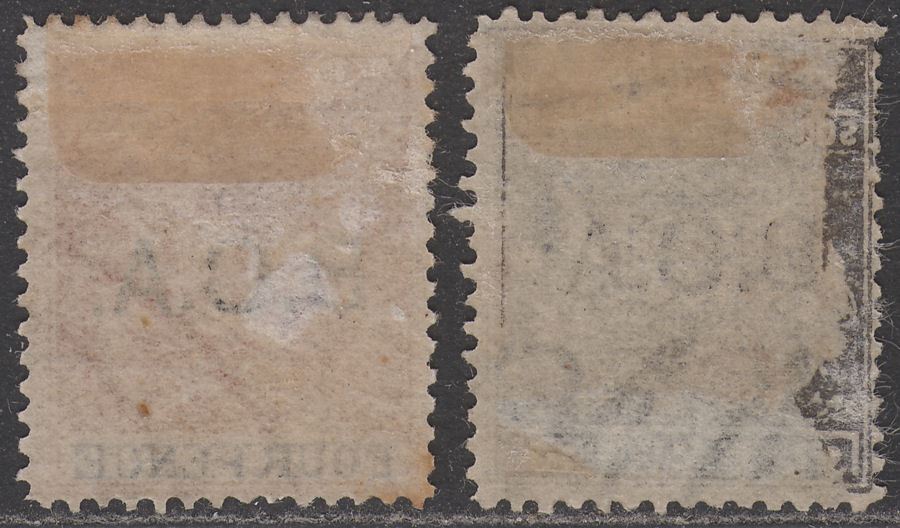 British Central Africa 1891 QV BCA Overprint BSAC 1d. 4d Mint SG1 SG3