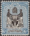 Click for more photos and details British Central Africa 1896 QV 6d Black + Blue Mint SG35 cat £50 with thin