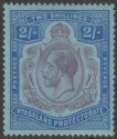 Click for more photos and details Nyasaland 1926 KGV 2sh Purple and Blue on Pale Blue Mint SG109