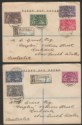 Click for more photos and details Nyasaland 1938 KGVI Sh Set 7 values used on reg First Day Cover pair - Australia
